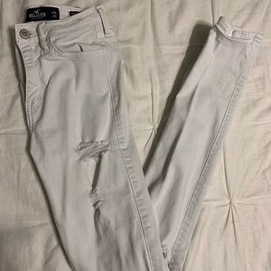 white hollister skinny jeans